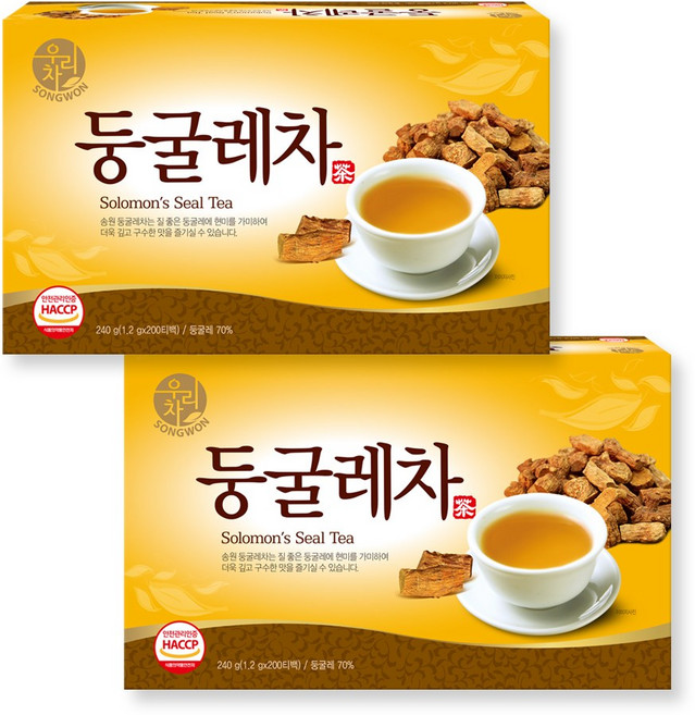 우리차 둥글레차 티백, 1.2g, 200개입, 2개