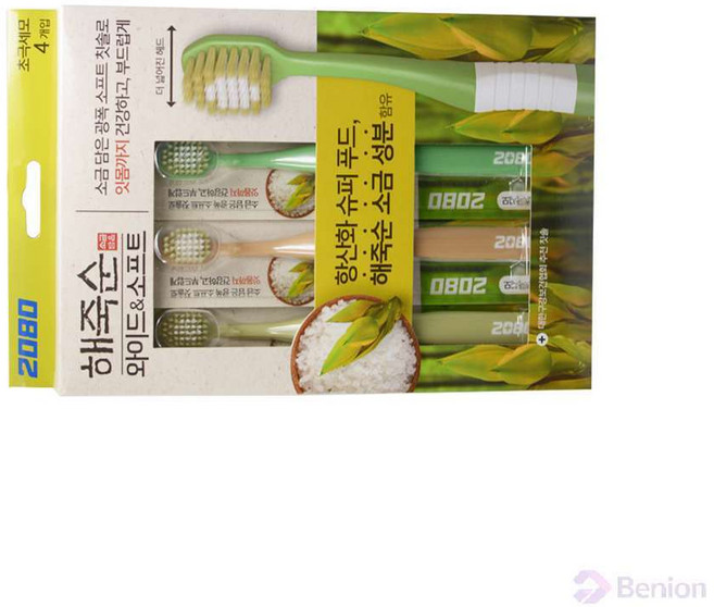 다팜몰 2080 해죽순 칫솔 4p 넓은칫솔