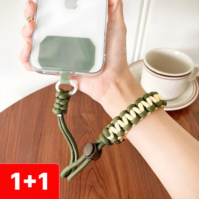 샌디르 유럽 핸드폰 도난방지 스트랩 해외여행 필수품, 2개, 리얼 그린