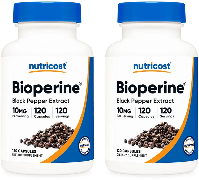 뉴트리코스트 바이오페린 10MG 캡슐 120정 2병, 2개 - 쿠팡