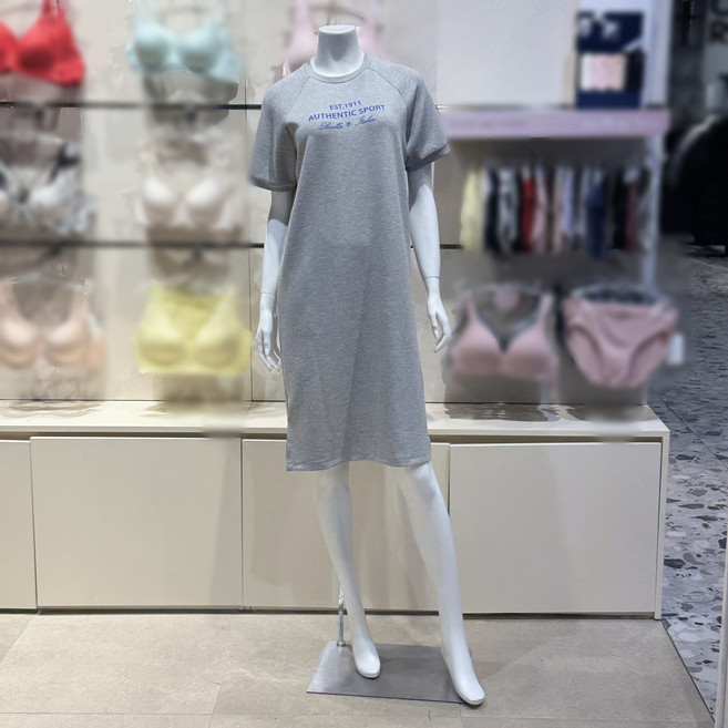 FILA 휠라언더웨어 [ NC터미널점] 여성 라이프웨어 폴리 레이온 담보루 반팔 원피스 FI4OPH1641FLML