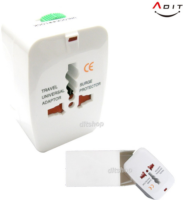 ADIT 멀티어댑터 멀티플러그 올인원 해외여행용 올인원 트래블 고속충전 여행용 아답터, BC0559_무지박스, 1개, 4.5cm
