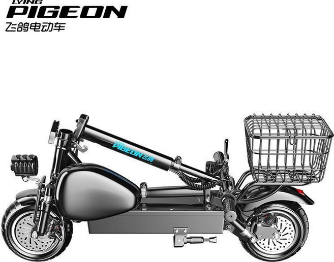 LYING PIGEON 飛鴿電動滑板車 雙液壓減震 GPS防盜 長續航 可折疊, 1個, 1200W基礎版本電機 後車筐+手機支架,48V6Ah 基礎款續航3-5公里