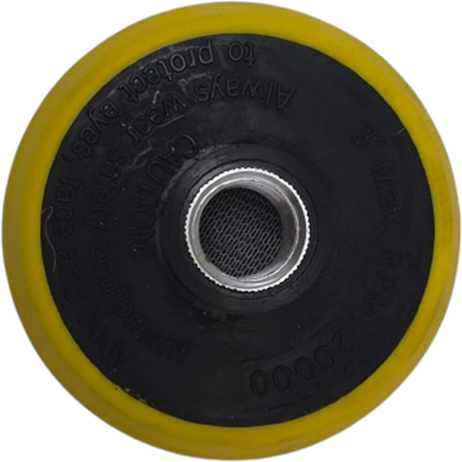 샌딩 패드 3인치 벨크로 광택기 75mm 그라인더 백업 연마 찍찍이 암나사, 암나사M16