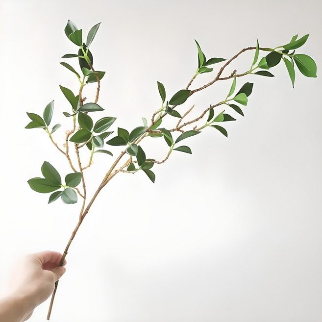 플라우스302 조화 리얼 엔카이셔스 가지, 그린, 1개