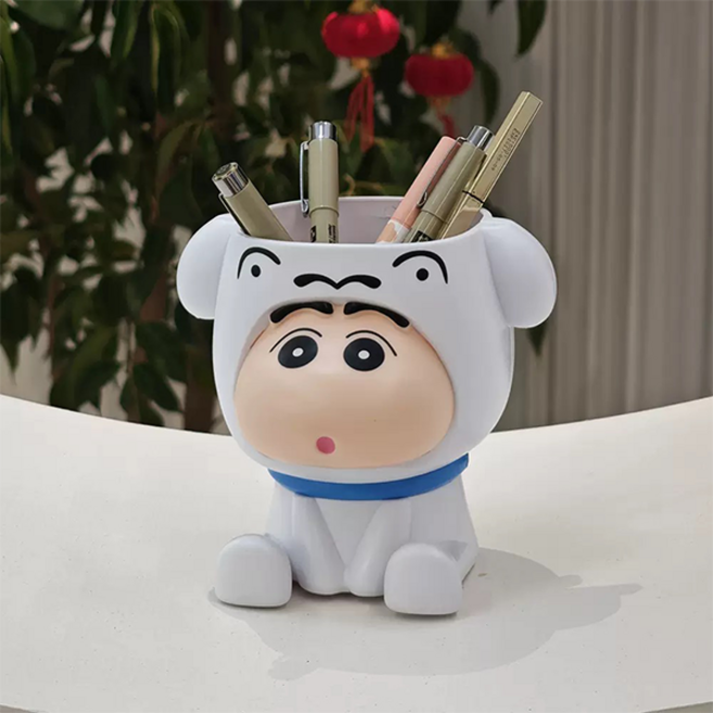 옐상 짱구 흰둥이 브러쉬 펜꽂이, 1개, 짱구흰둥이