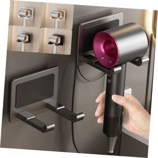 허그앤홈 선정리 튼튼한 무타공 드라이기 거치대, 1개, 화이트