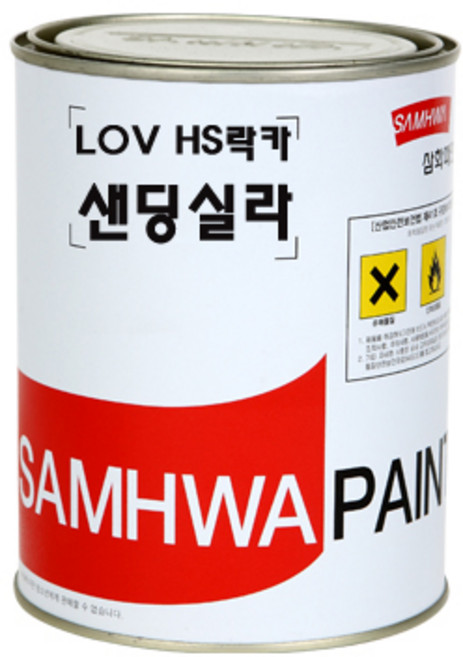삼화페인트 LOV HS 락카페인트 샌딩실라, 1개, 투명 반광, 1L