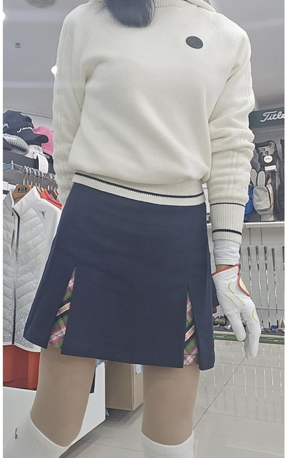 커터앤벅 여성 "모" 스판 "기모"큐롯 골프치마