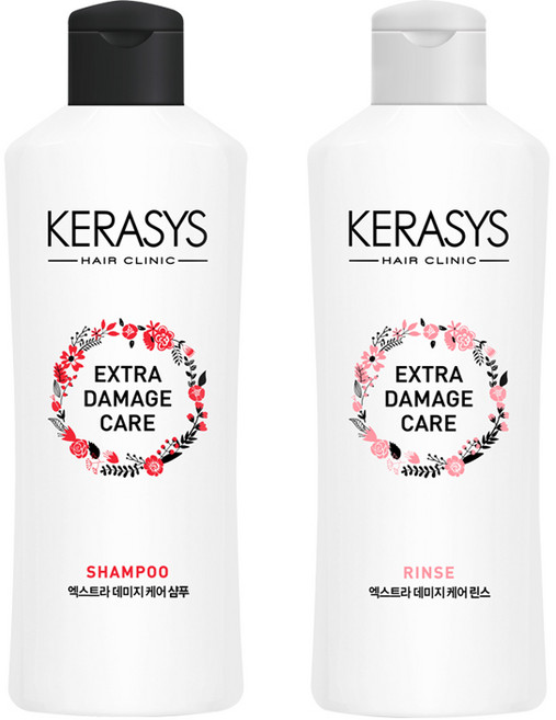 애경 여행용 휴대용 헬스 세트 2종 샴푸 린스, 180ml, 1세트