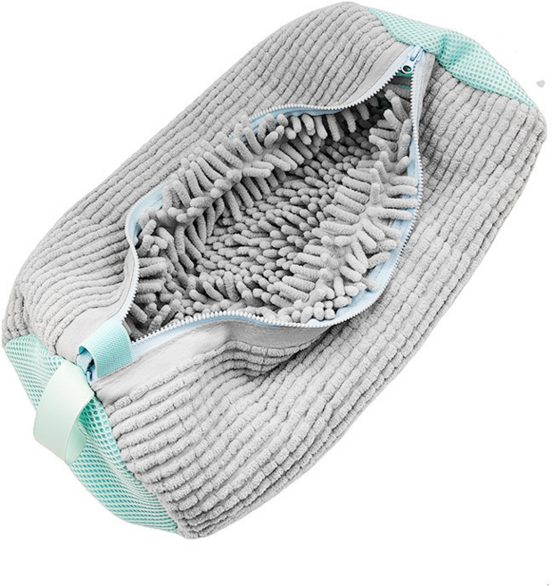 운동화 세탁 극세사 원통형 신발세탁망 세탁기OK 형태유지 빨래망 보호망, 그레이 원형, 1개