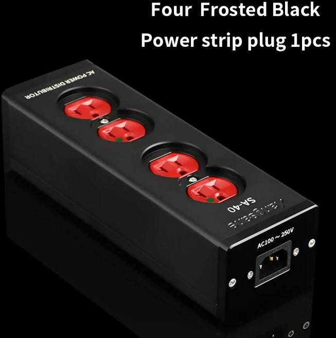 그레이 나이트 하이엔드 미국 전원 보드 4 소켓 6 파워 필터 순수 레드 구리, 02 4black 1pcs