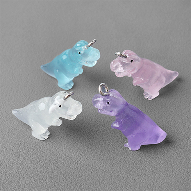 비즈아이 [6421-20]아크릴펜던트 야광공룡 티라노사우루스 20x22mm 1개