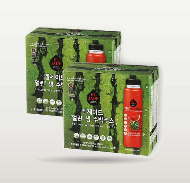 엘제이드얼린생수박주스340ml x 8 x 2, 8개, 340ml