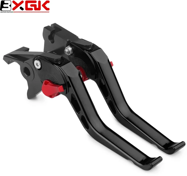 혼다 CB500X MSX 125 GROM REBEL 오토바이 액세서리 짧은 브레이크 클러치 레버, 06 BLACK RED