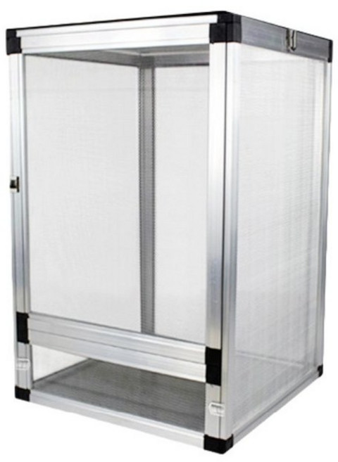 카멜레온 사육장 대형스크린케이지 렉 블랙 번식장, 실버 소형 32x32x46cm, 1개, 1L