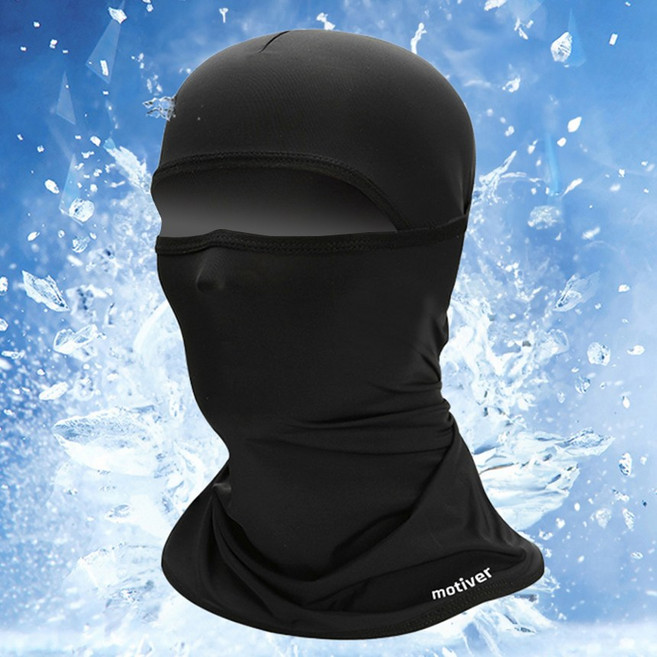 모티버 쿨링 자외선차단 여름 바라클라바, 블랙