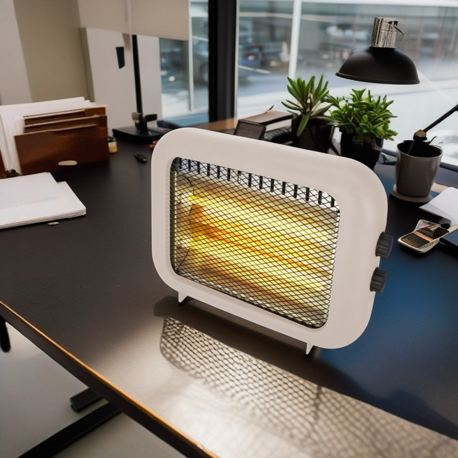 데일리씨 미니 히터 탁상용 온풍기, 아이보리