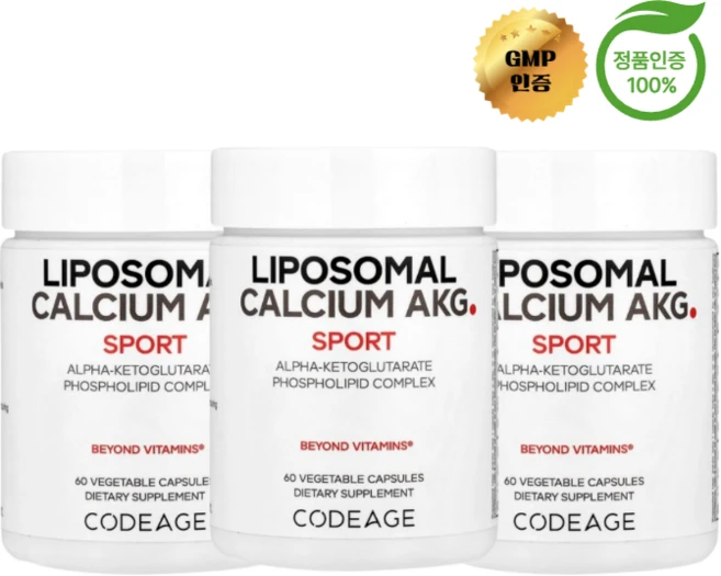 코드에이지 3개X 리포좀 칼슘 AKG 700mg 베지 캡슐 60정, 3개 - 쿠팡