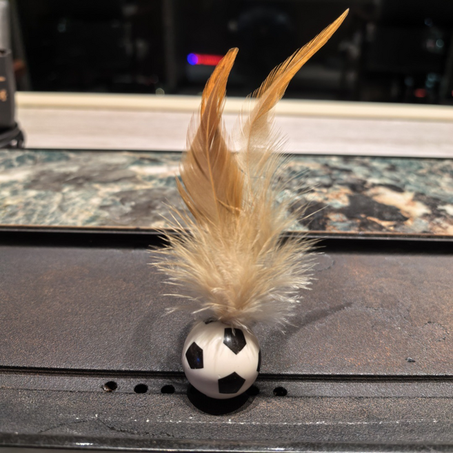 羽毛毽子 棒球造型, 羽毛彈力器-足球黑色, 1個