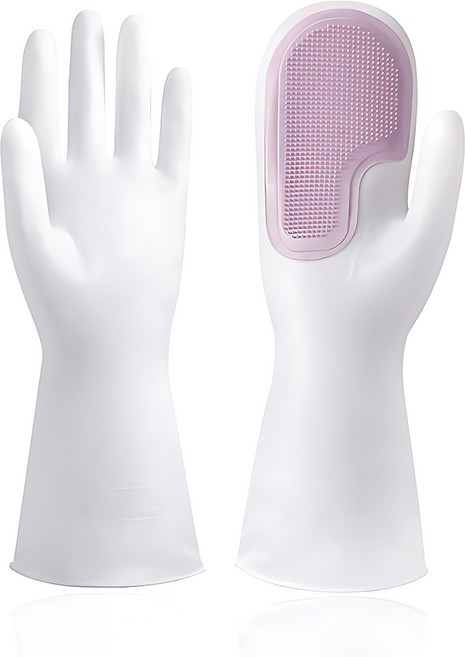 원핸드 일체형 실리콘 수세미 고무 장갑, 1세트, FREE(one size), 퍼플