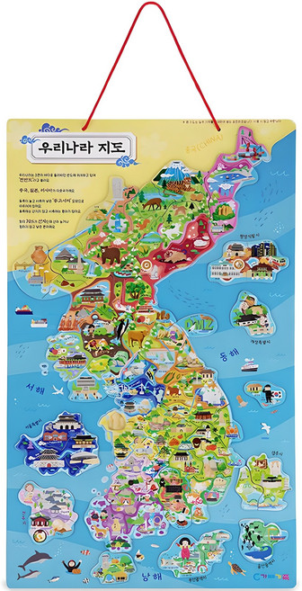 가베가족 몬테소리플러스 마그넷 우리나라지도 판퍼즐 KS4230, 1개, 83피스