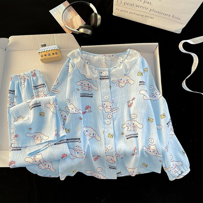 귀여운 레이스 여아 파자마세트 봄 가을 홈웨어 상하복