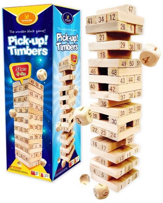 씽크보드 원목 젠가 게임블록 보드게임 픽업팀버 박스형 KC인증