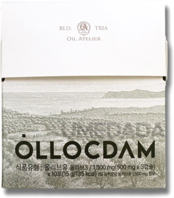 올록담 올리브3 EVOO 지중해 올리브오일 캡슐, 10회분, 1박스