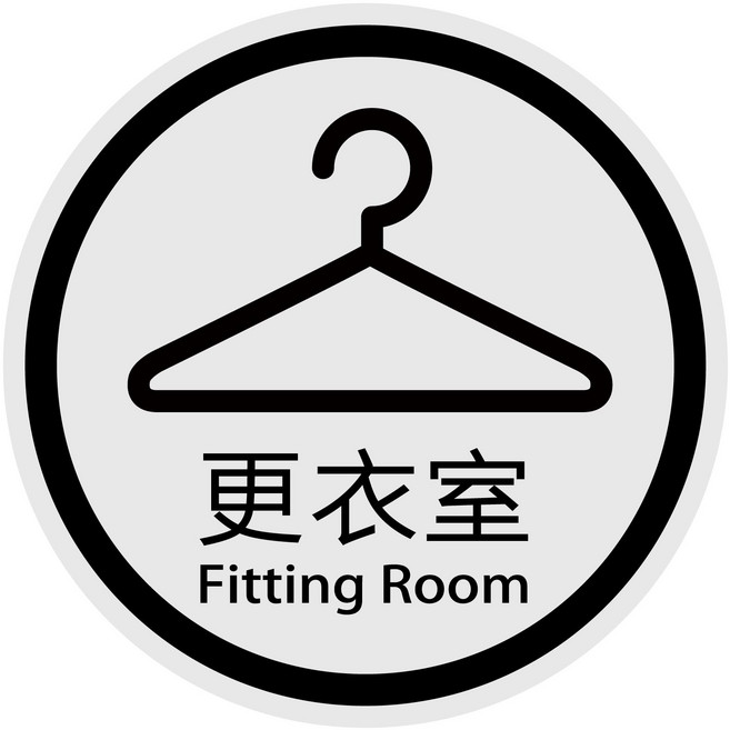標示牌 防火級PC材料 台灣製 防水貼紙 營業用標語貼紙 店面 餐廳, 更衣室, 1個