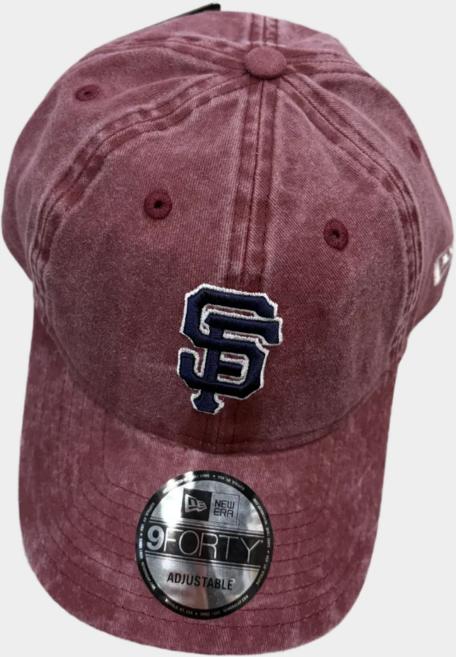 [백화점정품] 뉴에라 볼캡 MLB 샌프란시스코 자이언츠 피그먼트 워싱 언스트럭쳐 버건디 14561825 야구 러닝 모자