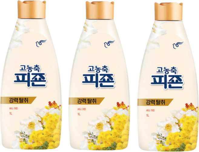 피죤 고농축 리치퍼퓸 섬유유연제 옐로 미모사 본품, 1L, 3개