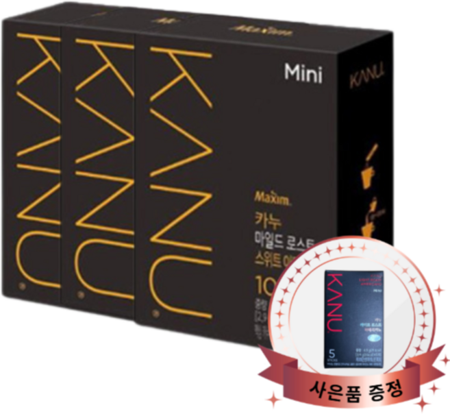 맥심 카누 콜롬비아 블랜드 마일드로스트 스위트 아메리카노 미니, 2.9g, 1세트, 35개입