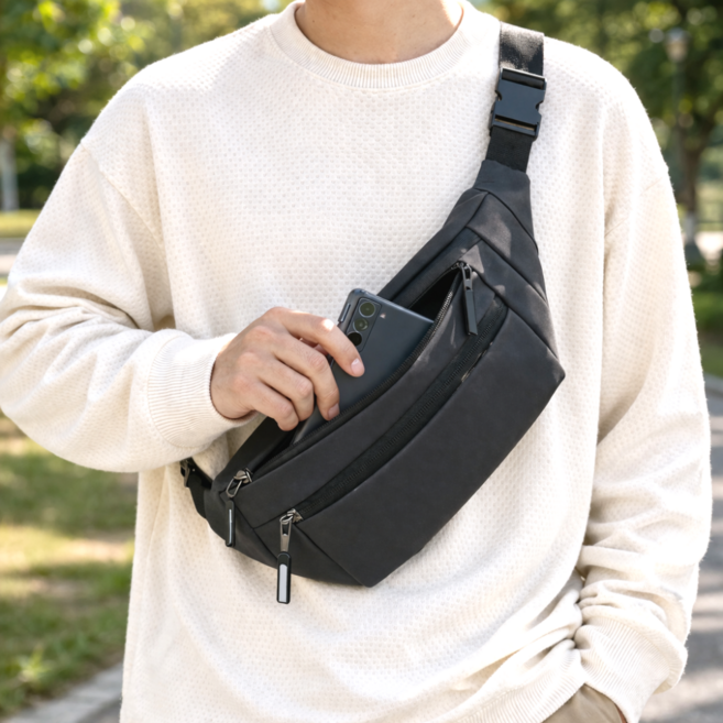 허그제이 미니 힙색 슬링백 크로스백