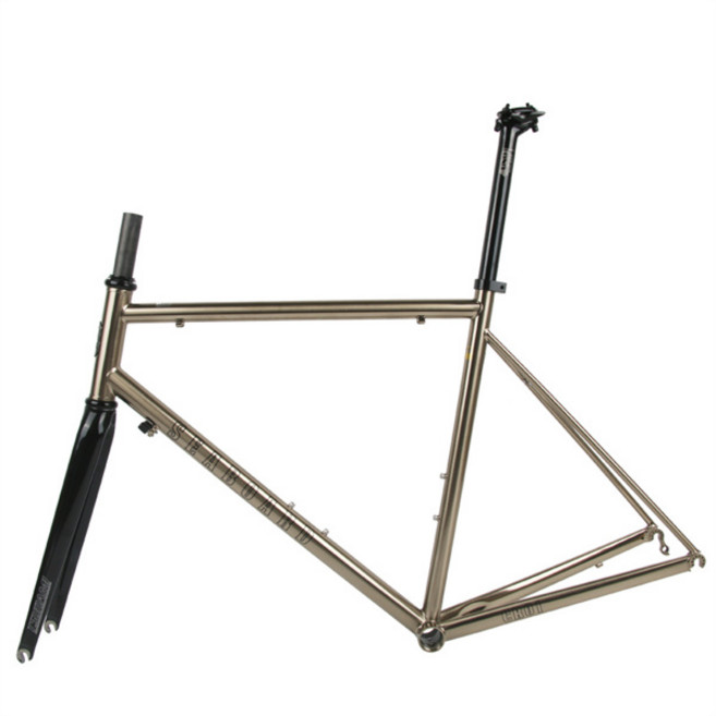 쓰나미 로드 바이크 프레임 Cr01 자전거 프레임 700c 자갈 크롬 몰리브덴 스틸 자갈 자전거 프레임 세트, 카본 포크로, 53cm(180-185cm), 1개