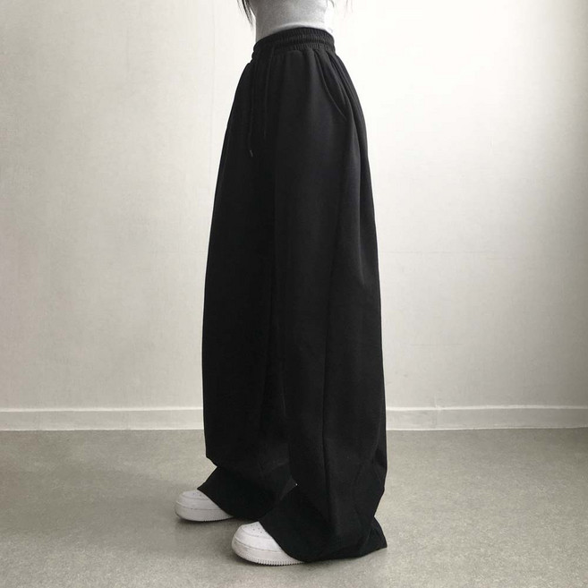 골반볼륨up/숏 롱 사이드 핀턱 와이드 롱팬츠 데일리 트레이닝 밴딩 팬츠