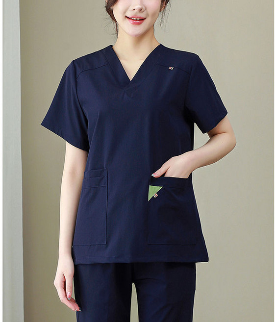 간호사복 세트 캐주얼 남녀공용 여름 반팔 수술복 루즈핏 스판 병원유니폼 간호복 상하의 투피스 CY