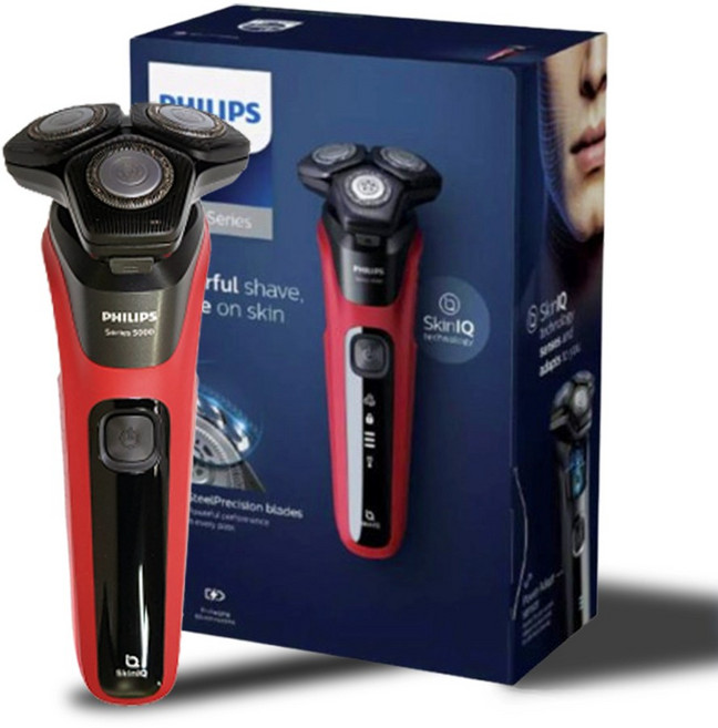 필립스 SkinIQ 5000시리즈 남성 면도 가정용 전기면도기, S5583, 파이어레드