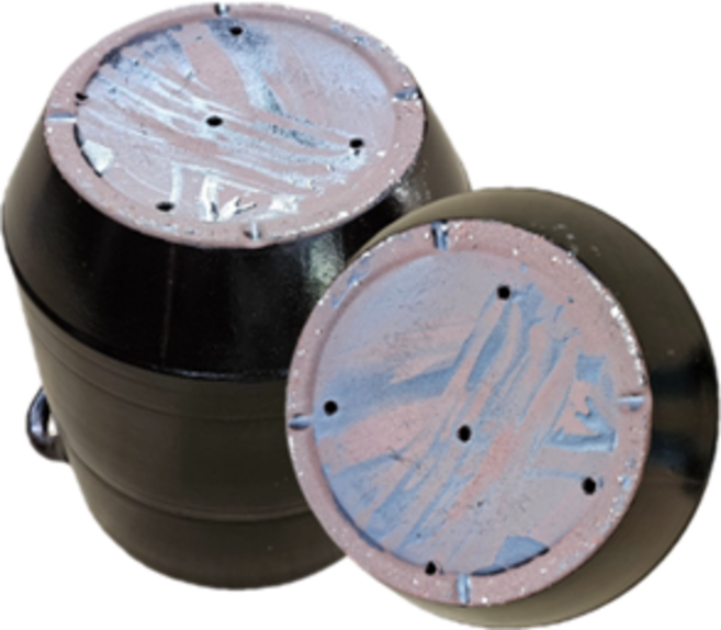 무공해항아리 간수타공 구멍타공항아리 소금단지 사이즈다양 하나토기 소금항아리 소금보관용 구멍타공 간수빼는항아리, 1개