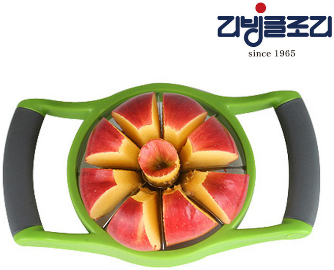 리빙글로리 사과 커터기 / 과일 채칼 과도 화채 큐브 슬라이서 칼, 1개