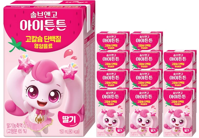 웅진 솔브앤고 아이튼튼 딸기, 150ml, 12개 - 쿠팡