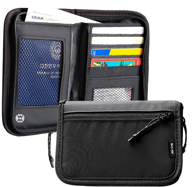 에어로그 RFID차단 여행용 여권지갑