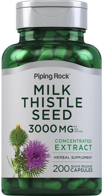 파이핑락 밀크 씨슬 씨드 3000mg 캡슐, 200정, 1개