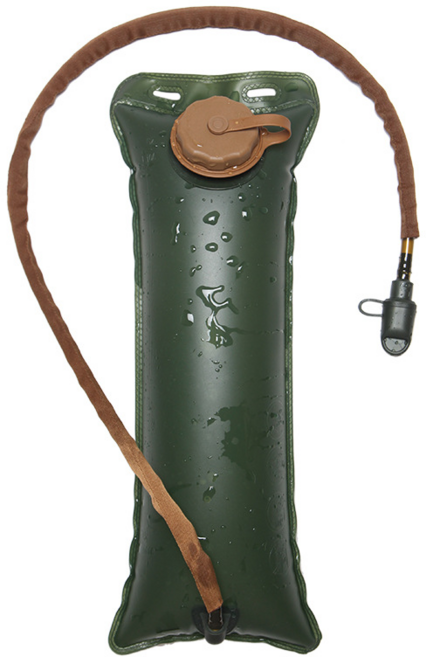 쪽쪽 괴물 백팩 접이식 물병 3L 등산 러닝 캠핑용 빨대 물주머니 대용량, 올리브그린, 1개