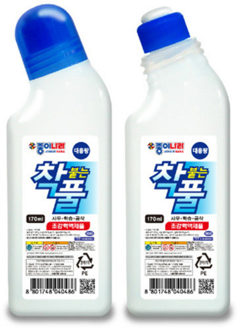 종이나라 착풀 170ml 대용량 착붙는풀 풀, 단품, 1개