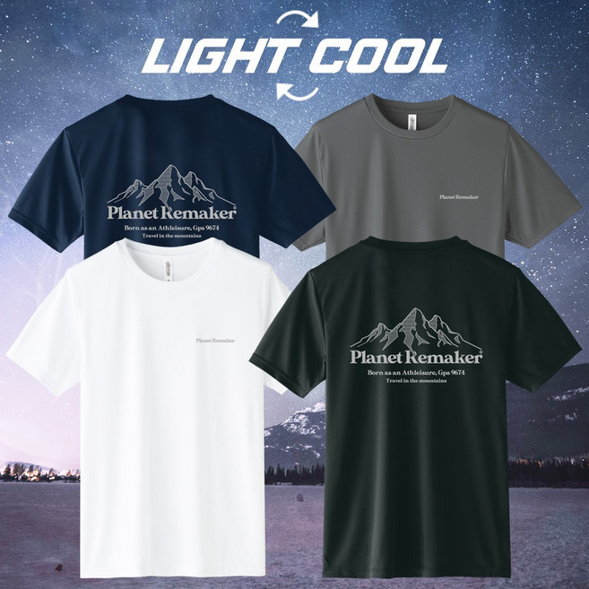 플래닛리메이커 남녀공용 마운틴 라이트 쿨 캠핑 반팔 티셔츠 PLC352HR