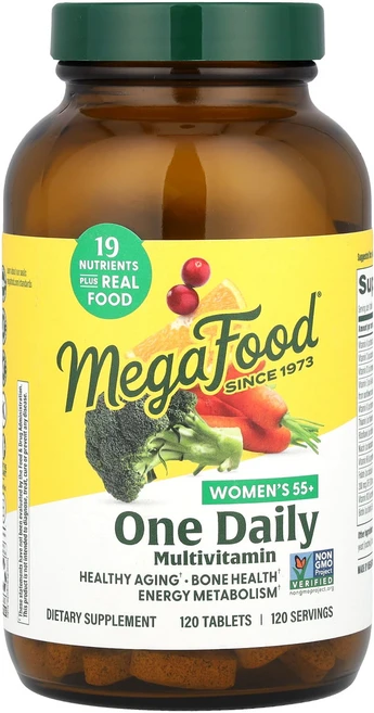 MegaFood 55플러스 우먼스 원 데일리 120정, 1개 - 쿠팡