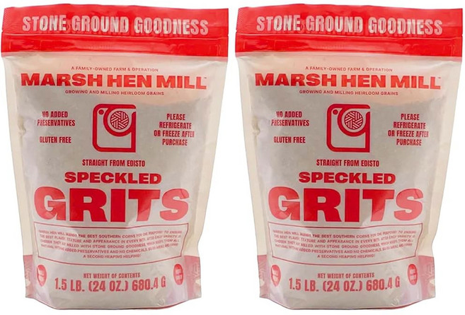 마시 헨 밀 얼룩무늬 그리츠 노란색과 흰색 옥수수의 스톤 그라운드 가보 블렌드 구식 옥수수 텐 프리 무첨가 천연 24단위온스 1팩, 24 Ounce (Pack of 1), 680.4g, 1개