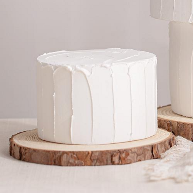 [데코봉봉] 생크림 케이크 모형 (무장식) 백일 돌 생일 파티 웨딩 케익, 소, 1개