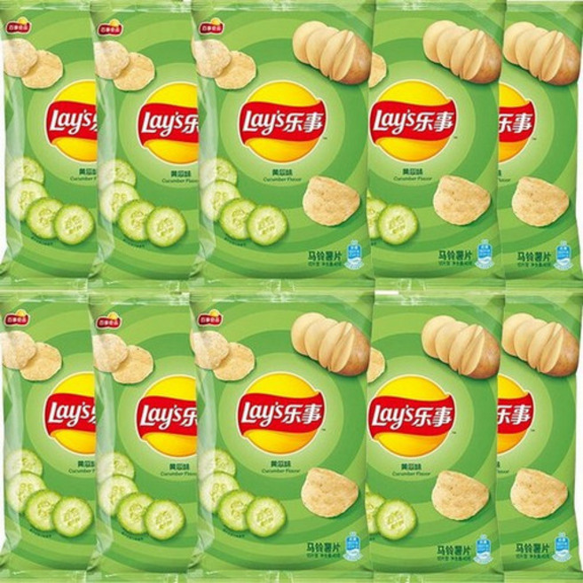 차이나슈 중국 레이즈 오이맛감자칩 오이맛 감자칩, 3개, 70g